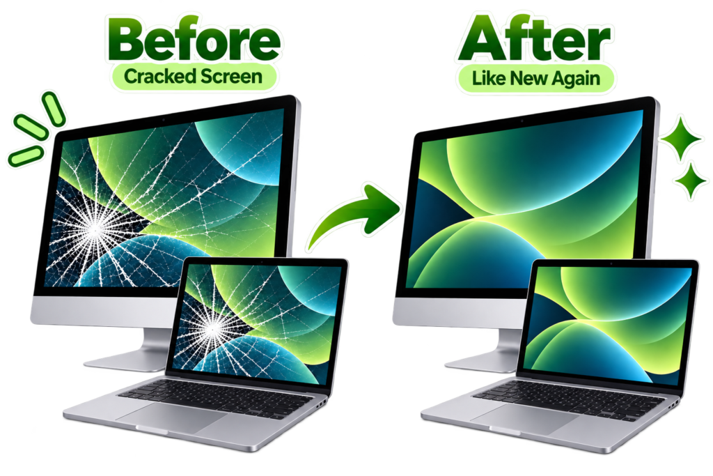 Mac before and after repair